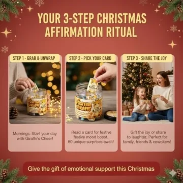 Positive Giraffe Jar with 60 Affirmation Cards