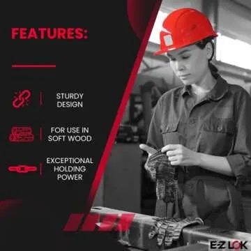 E-Z LOK Knife Threaded Insert for Soft Wood, Zinc Hex-Flush Thread Inserts M8-1.25 Internal Threads, 13mm Length Pack of 25