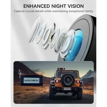 WOLFBOX G900 Mirror Dash Cam with 4K Front and 2.5K Rear