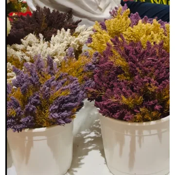 بوته موگه‌دار پفکی بنفش – گل مصنوعی خوشه‌ای، واقع‌نما و فرم‌پذیر