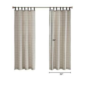 Stylish Madison Park Anaheim Plaid Curtain with Fleece Lining