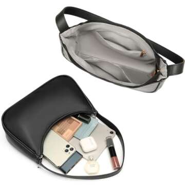 Afashor Shoulder Bags for Women Vegan Leather Hobo Sling Tote Handbag Retro Clutch Purse with Zipper Closure Green