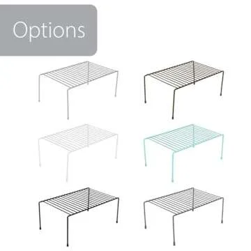 Smart Design Cabinet Storage Shelf Rack Set of 6 for Kitchen Organization