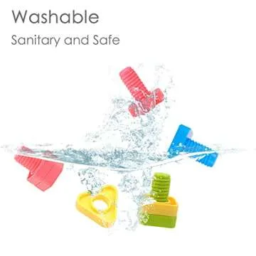 TOMYOU 32 pcs Shapes Nuts and Bolts Stacking Toys - STEM Color Sorting Learning Games - Montessori Building Kids Matching Game for Preschoolers - Construction Fine Motor Skills for Kids