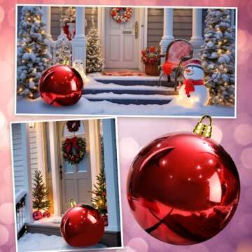VercanMonth 12 Inch Large Shatterproof Christmas Ball Decorations