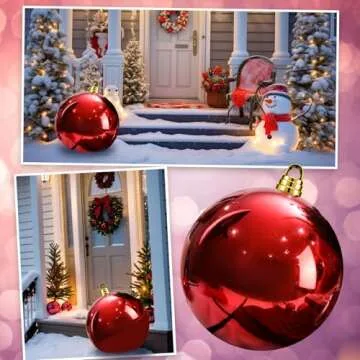 VercanMonth 12 Inch Large Shatterproof Christmas Ball Decorations