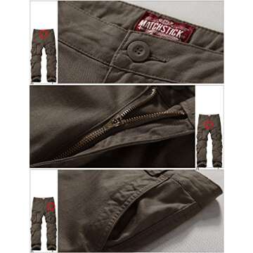 Match Men's Wild Cargo Pants(3358 Grayish Green,44)