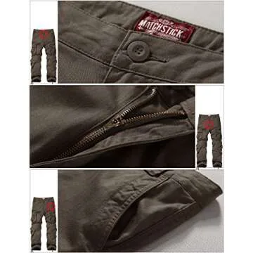Match Men's Wild Cargo Pants(3358 Grayish Green,44)