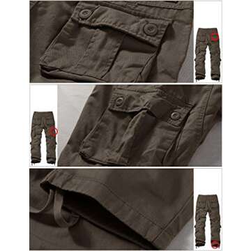 Match Men's Wild Cargo Pants(3358 Grayish Green,44)