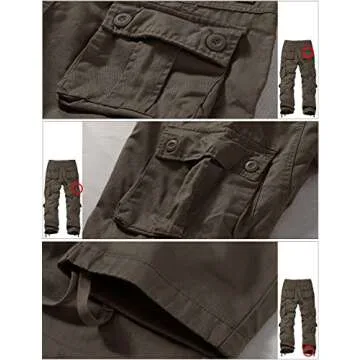 Match Men's Wild Cargo Pants(3358 Grayish Green,44)