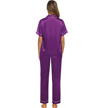 Luxurious SWOMOG Women Satin Pajamas Set for Comfort