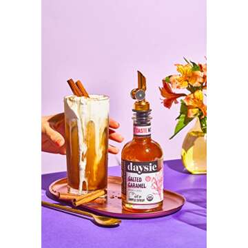 Daysie Organic Madagascar Vanilla, Salted Caramel & Coconut Almond Syrup