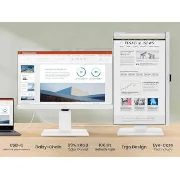 BenQ GW2786TC 27" USB Hub Monitor | 1080p, Ergonomic with Noise-Canceling Mic, Ideal for Professiona...