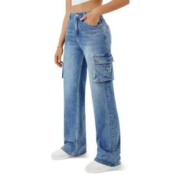 High Waisted Cargo Jeans for Women – Stylish & Comfortable