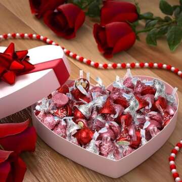 Hershey's 2 Pound Valentine's Kisses - Milk Chocolate Assortment, Perfect for Gifts & Parties