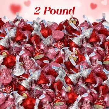 Hershey's 2 lb Valentine's Kisses - Sweet Chocolate Treats
