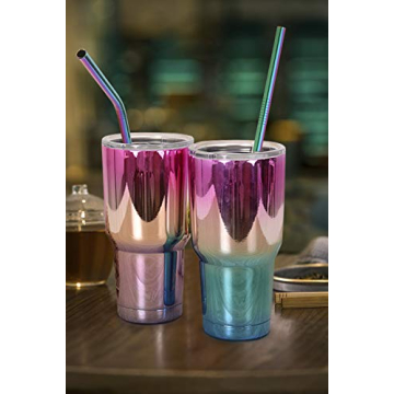 Hiware Reusable Stainless Steel Straws Eco-Friendly Pack