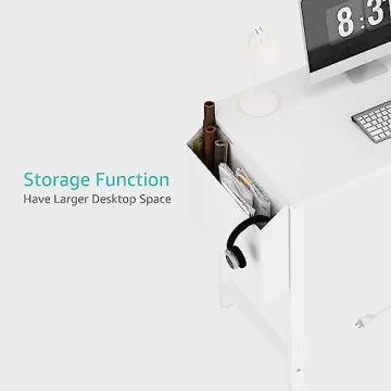 Lufeiya L Shaped Desk with Power Outlet & Storage