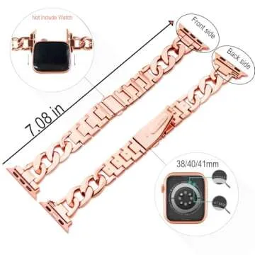 Stylish Kolgios Rose Gold Smartwatch Band for Apple Watch