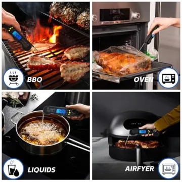 TRAUSI Instant Read Meat Thermometer - Accurate & Waterproof Cooking Tool