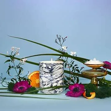 L’or de Seraphine Whitby Scented Candle - Essential Oil Candle for Home, Notes of Sea Salt, Violet, and Vetiver, Sustainable Palm Wax, Clean, Long Lasting, Paraben-Free, 6.4oz