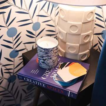 L’or de Seraphine Whitby Scented Candle - Essential Oil Candle for Home, Notes of Sea Salt, Violet, and Vetiver, Sustainable Palm Wax, Clean, Long Lasting, Paraben-Free, 6.4oz