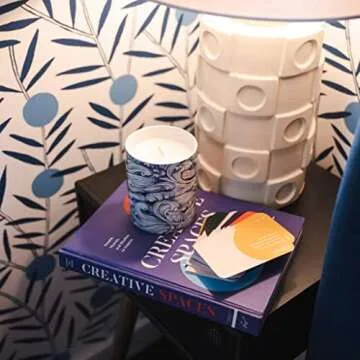 L’or de Seraphine Whitby Scented Candle - Essential Oil Candle for Home, Notes of Sea Salt, Violet, and Vetiver, Sustainable Palm Wax, Clean, Long Lasting, Paraben-Free, 6.4oz