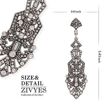 Zivyes 1920s Accessories for Women Headband Necklace Gloves Costume Holder Flapper Costume Accessories for Women