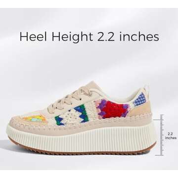 LUCKY STEP Women's Stylish Knit Running Sneakers