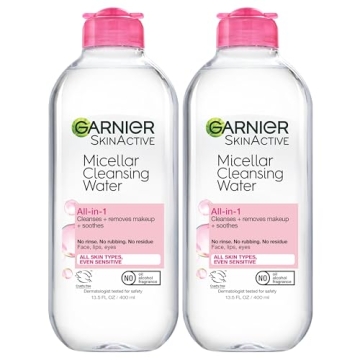 Garnier Micellar Water, Hydrating Facial Cleanser & Makeup Remover for Sensitive Skin, Vegan, Cruelt...