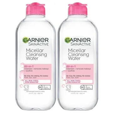 Garnier Micellar Water, Hydrating Facial Cleanser & Makeup Remover for Sensitive Skin, Vegan, Cruelt...