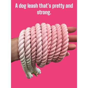 Glow Pups Stylish Pink and White Braided Dog Leash