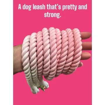 Glow Pups Stylish Pink and White Braided Dog Leash