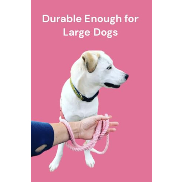 Glow Pups Stylish Pink and White Braided Dog Leash