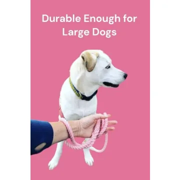 Glow Pups Stylish Pink and White Braided Dog Leash