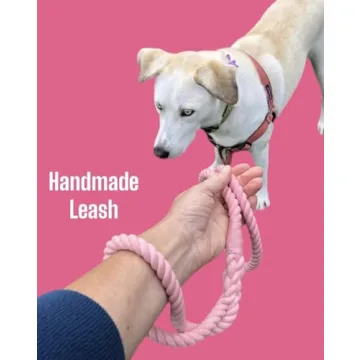 Glow Pups Stylish Pink and White Braided Dog Leash