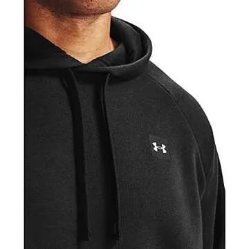 Under Armour Mens Rival Fleece Hoodie , Black (001)/Onyx White , Medium