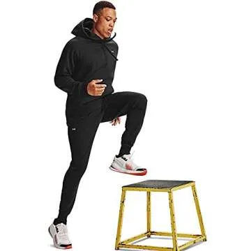 Under Armour Mens Rival Fleece Hoodie , Black (001)/Onyx White , Medium