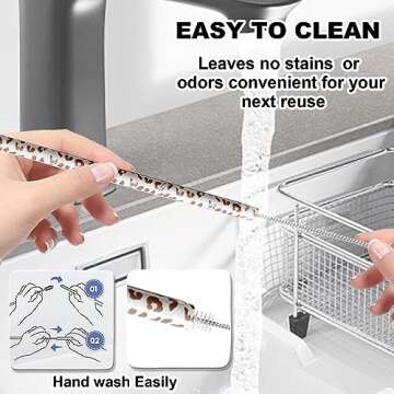 Stylish Reusable Leopard Straws for All Your Beverages