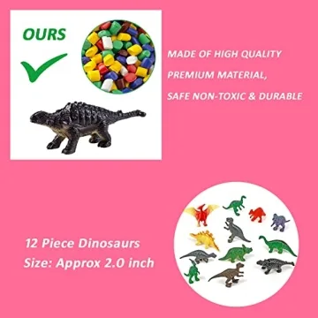 Dino Eggs Dig Kit for Kids - Fun 12 Pack Dinosaur Toys