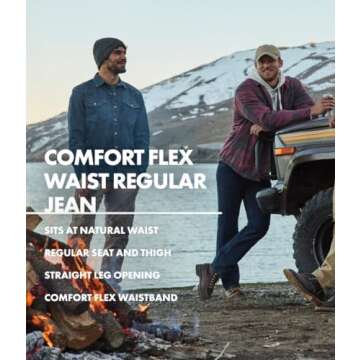 Wrangler Authentics Men's Comfort Flex Waist Jean - Dark Stonewash