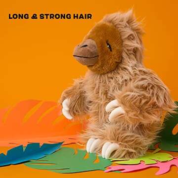 Barkbox Squeaky Dog Toys - Plush and Squeak Chew Toys | Puppy and Pet Toys for Small, Medium, and Large Dogs | Gordon The Giant Sloth