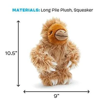 Barkbox Squeaky Dog Toys - Plush and Squeak Chew Toys | Puppy and Pet Toys for Small, Medium, and Large Dogs | Gordon The Giant Sloth