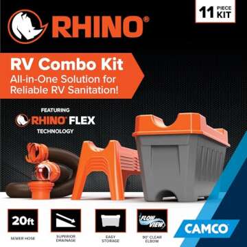 Camco Rhino Ultimate RV Sewer Hose Kit for Easy Sanitation
