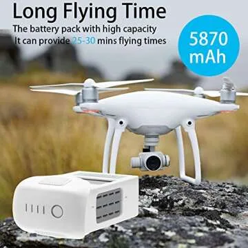 Homesuit Phantom 4 Battery, 15.2V 5870mAh Intelligent Flight Replacement Battery Pack Compatible with DJI Phantom 4 Pro Series Drone