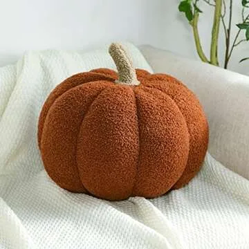 Mokoggiri 8 Inch Fluffy Halloween Pumpkin Plush Toys - Perfect for Home Decor & Gifting!