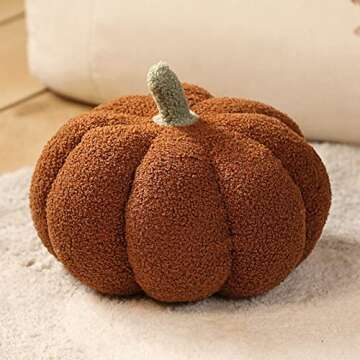 Mokoggiri Fluffy Pumpkin Plush Toy for Halloween Decor