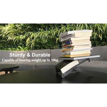 K7 Laptop Stand, Foldable Portable Laptop Stand, Ergonomic Laptop Riser for Desk for MacBook and Laptops 10-17",Balck, Lightweight,