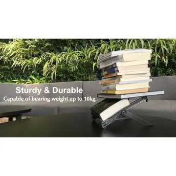 K7 Laptop Stand, Foldable Portable Laptop Stand, Ergonomic Laptop Riser for Desk for MacBook and Laptops 10-17",Balck, Lightweight,