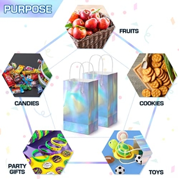 Estune Iridescent Glitter Gift Bags for All Occasions